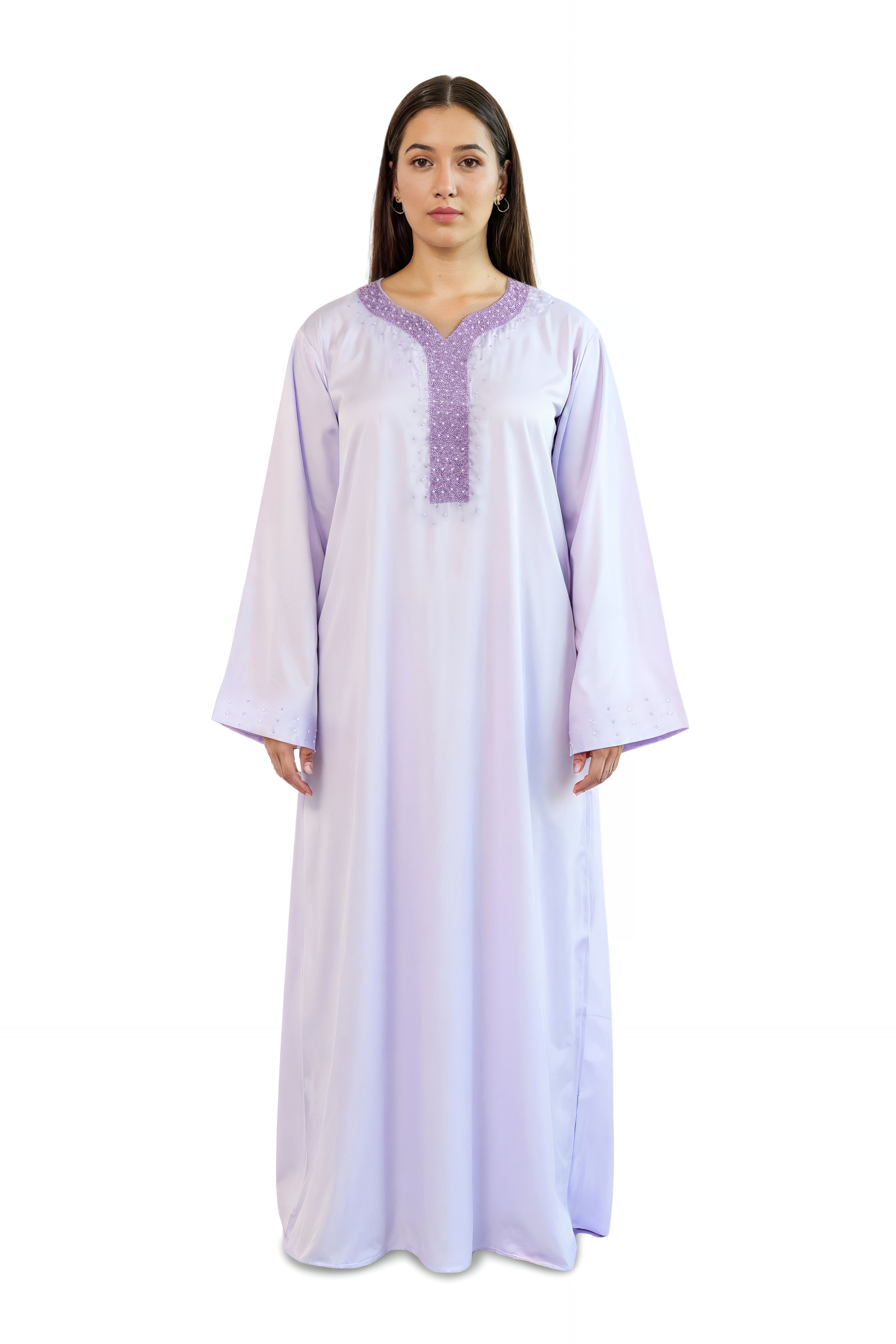 Kaftan Lilac (Dark Purple Beadings)